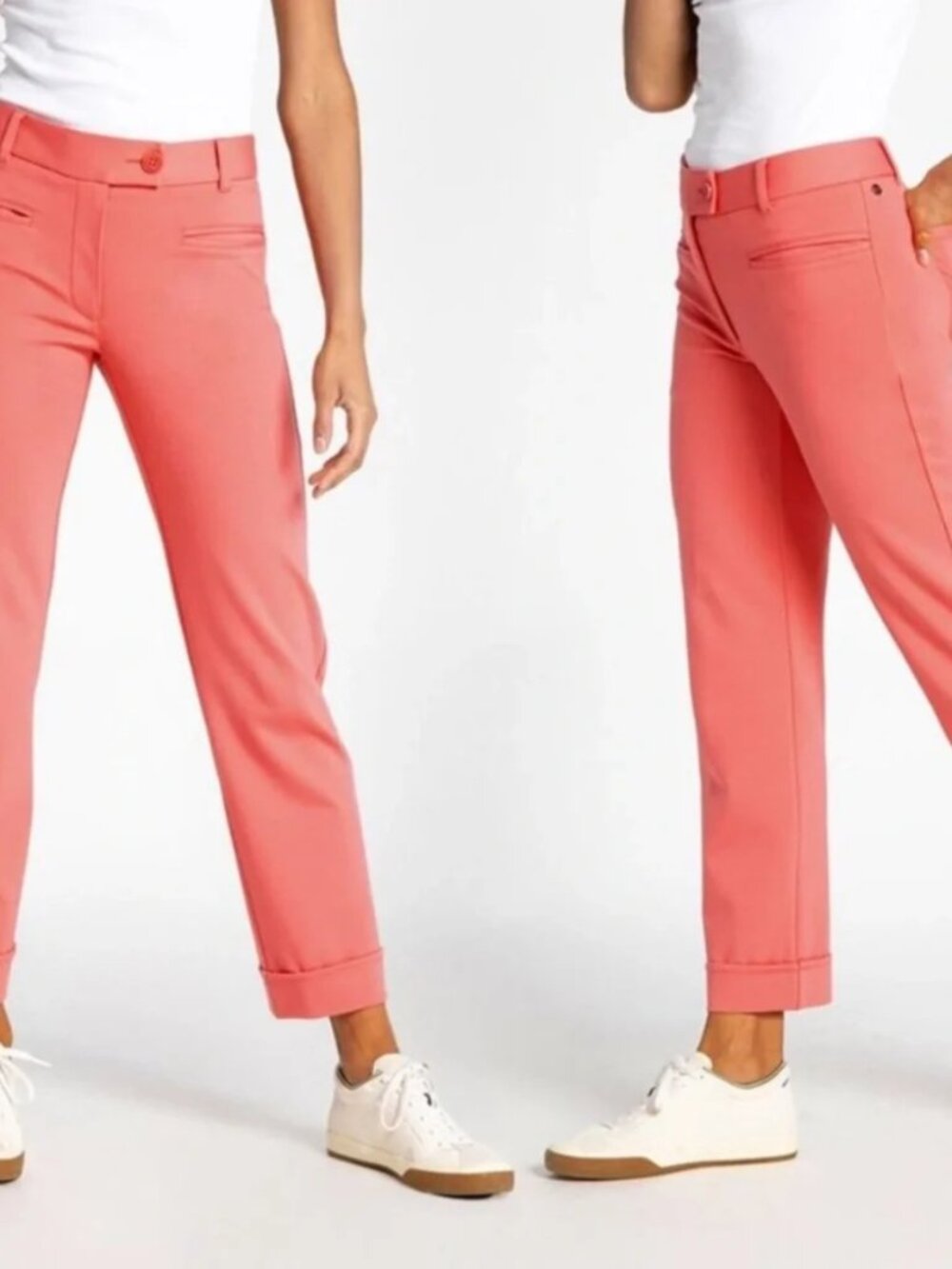 New Betabrand Coral Crop Lite Dress Pant Yoga Pants Large Petite